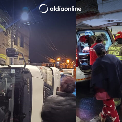 SINIESTRO DE TRÁNSITO EN EL SECTOR LA COCHA- LATACUNGA DEJA COMO SALDO UNA PERSONA  HERIDA.