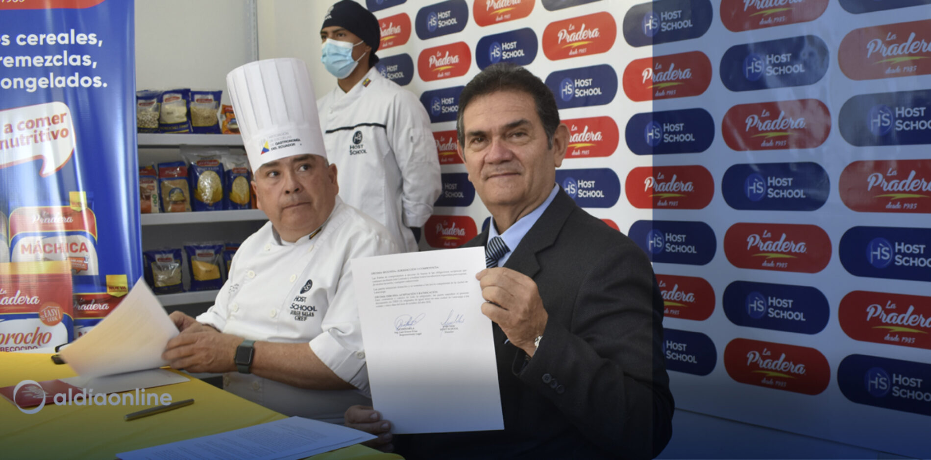 CONVENIO ENTRE LA PRADERA Y LA ESCUELA DE CHEFS HOTS SCHOOL,  BRINDARÁN   VIDEOS CON RECETAS RÁPIDAS NUTRITIVAS.  (VIDEO)