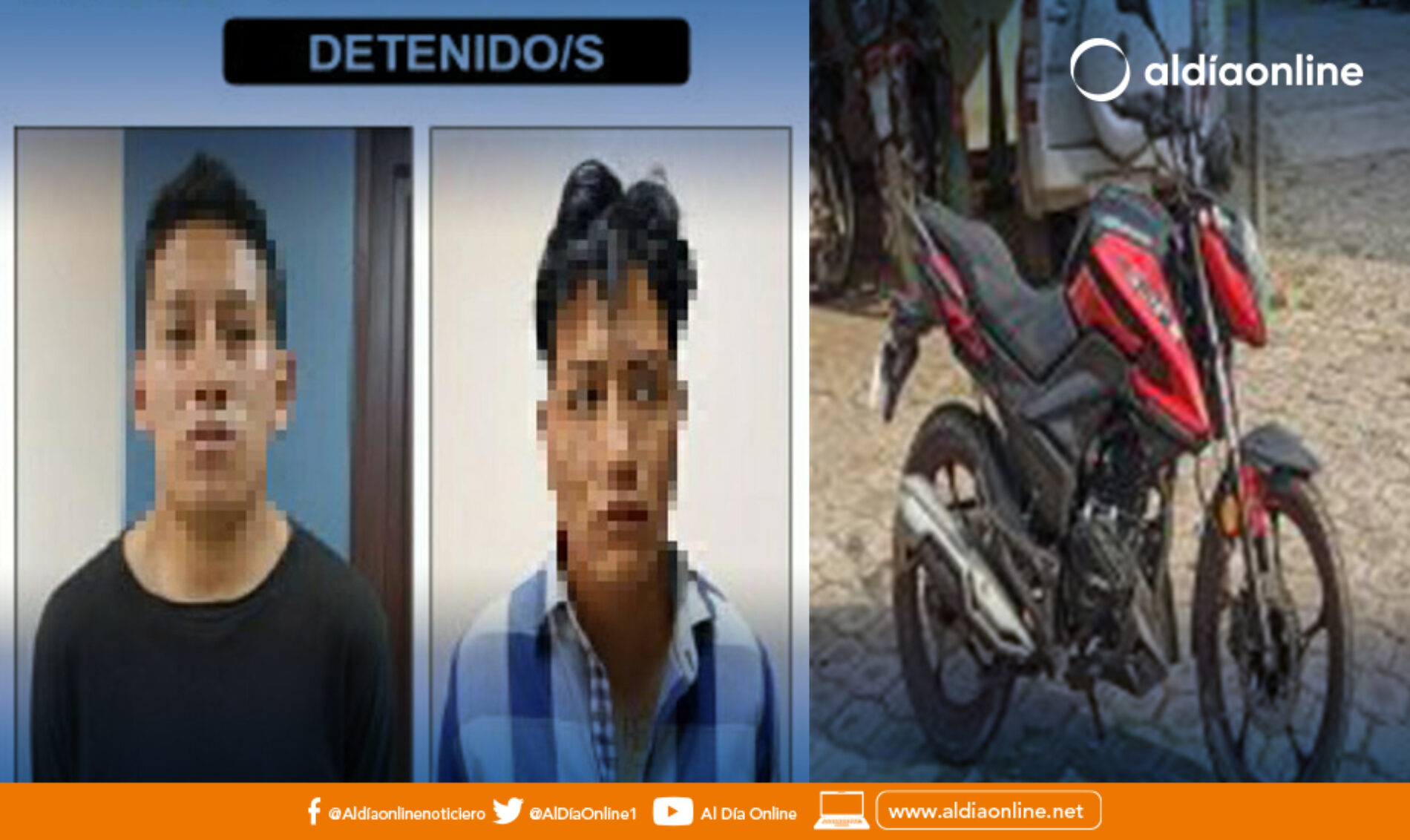 POLICÍA JUDICIAL DE COTOPAXI DETIENEN A 2 CIUDADANOS QUE PRETENDÍAN SUSTRAER UNA MOTOCILETA DE LA UTC.