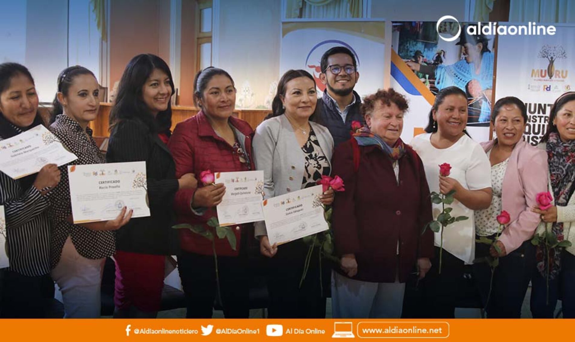 CON EL APOYO DEL GADM LATACUNGA, EL PROGRAMA MURU CERTIFICÓ A MUJERES LIDERESAS DEL CANTÓN. (VIDEO)