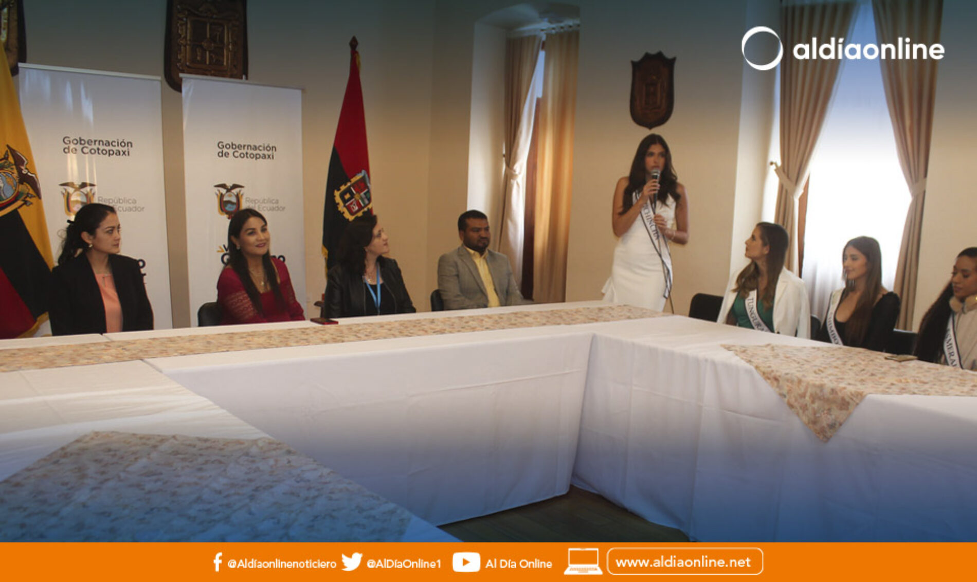 CANDIDATAS A CONCURSO NACIONAL DE BELLEZA VISITARON LA GOBERNACIÓN DE COTOPAXI