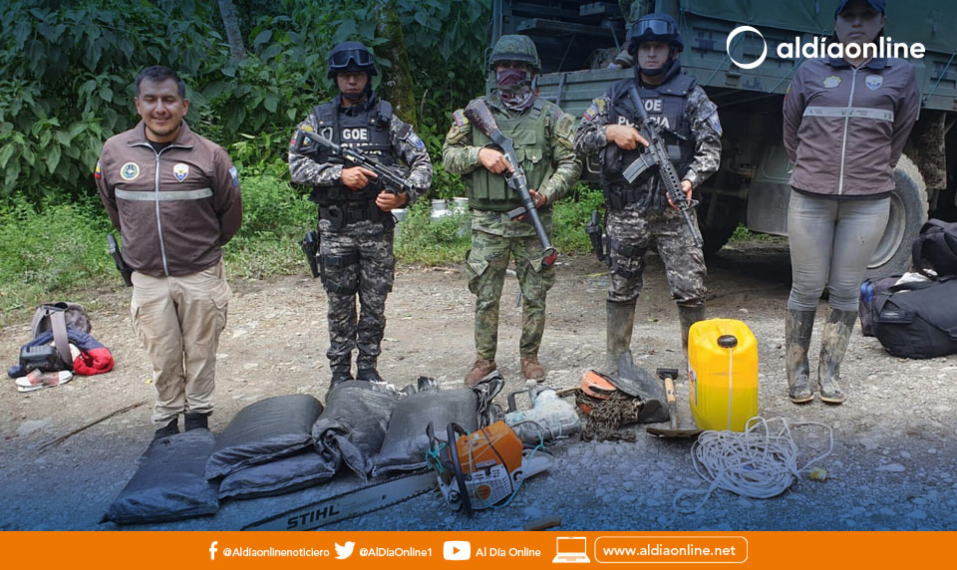 ACCIÓN DE INTELIGENCIA MILITAR DETECTA, MINERÍA ILEGAL  EN LAS PAMPAS SECTOR SARAPULLO ALTO