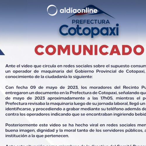 POBLADORES DE PUEMBO CHICO DESMIENTE QUE OPERADOR DE MAQUINARIA SE ENCONTRABA EN ESTADO ETÍLICO