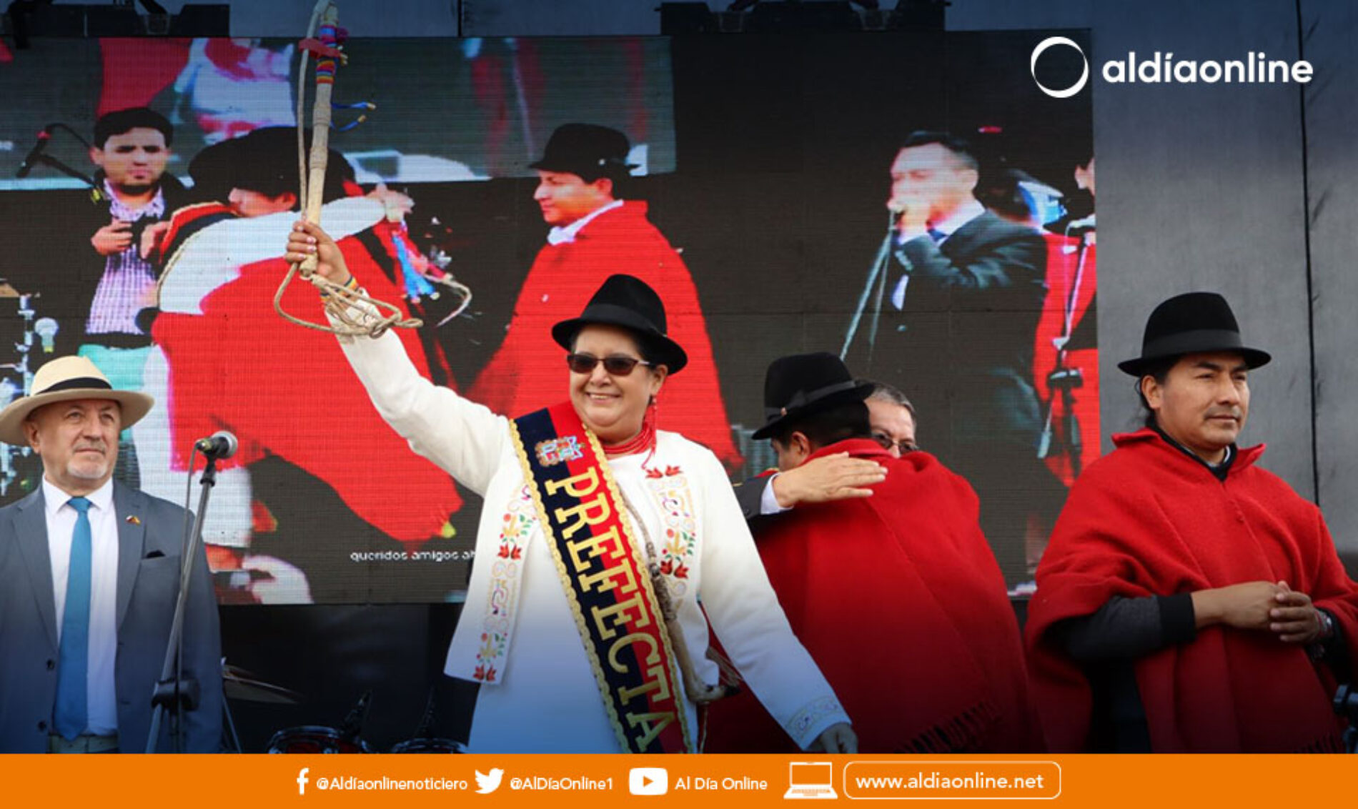 PREFECTA Y VICE PREFECTO DE COTOPAXI FUERON POSESIONADAS OFICIAL Y ANCESTRALMENTE