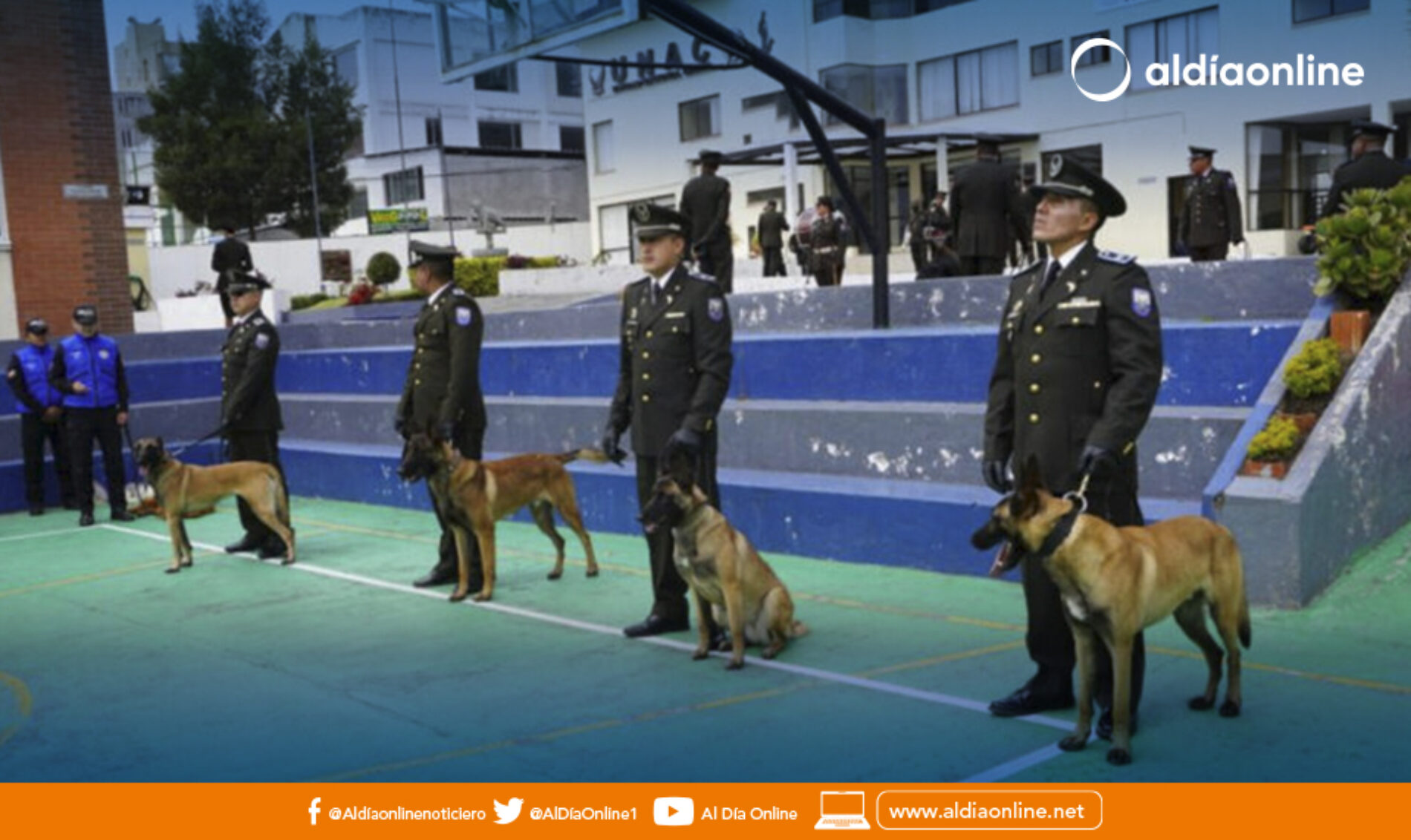 FRANCIA DONA A LA POLICÍA DE ECUADOR CUATRO PERROS ANTIDROGAS