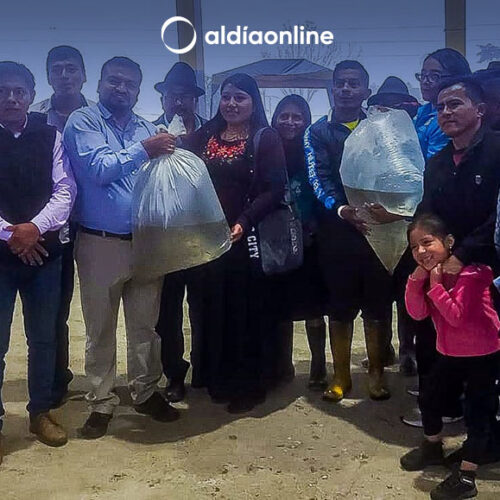 MIPRO Y MAG ENTREGAN 150 MIL ALEVINES DE TRUCHA EN PANGUA