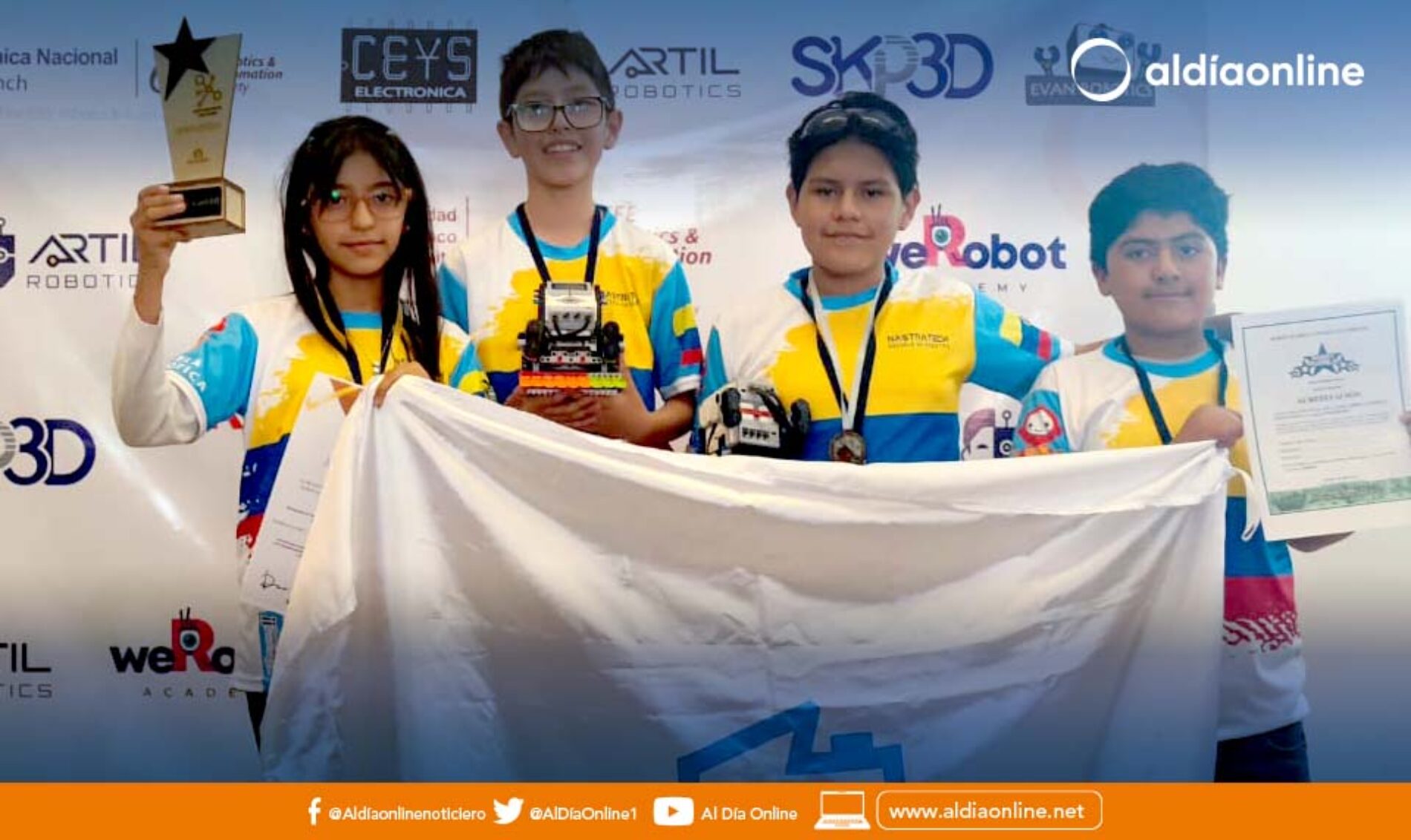 SOFÍA PEÑAFIEL TENORIO ALCANZÓ EL PRIMER LUGAR DEL CONCURSO DE ROBÓTICA ROBOT & SCIENCE CHALLENGER