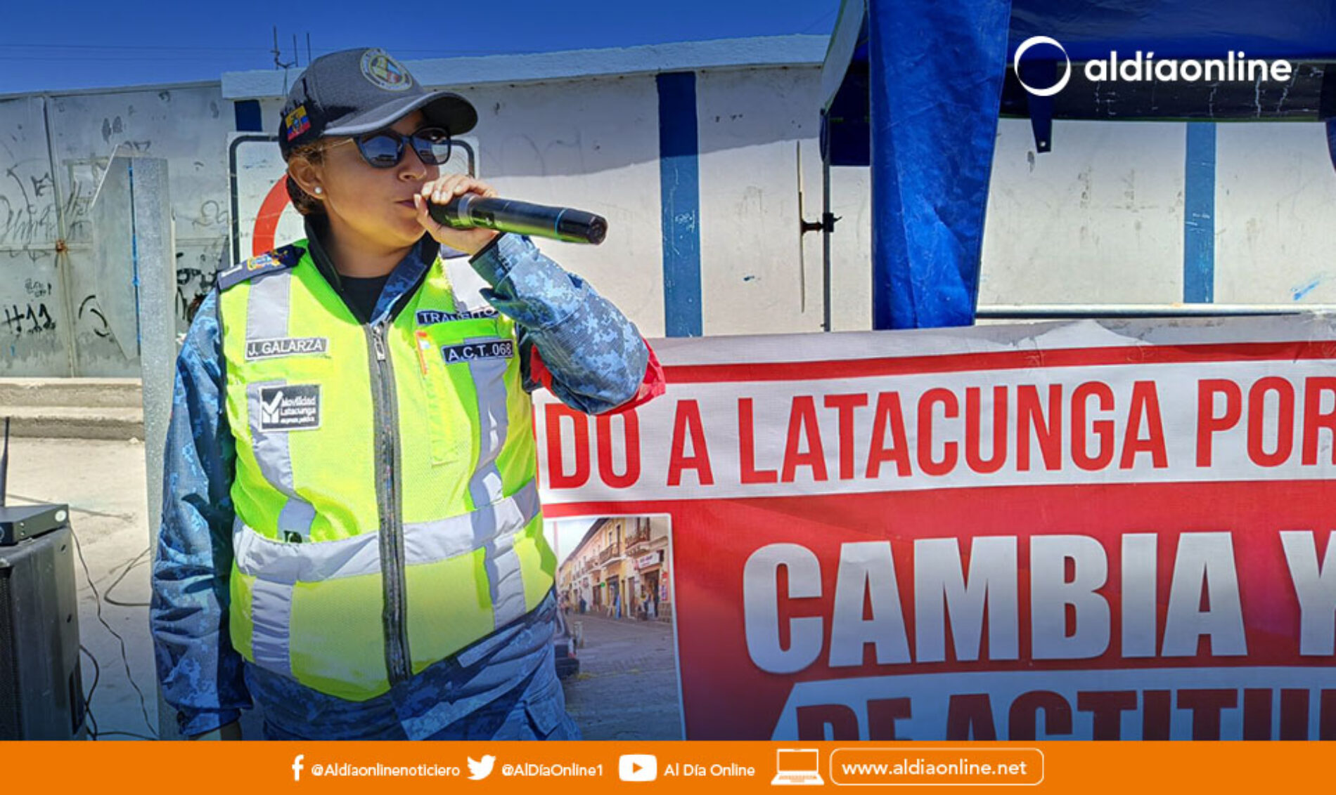  “AGENTES DE TRÁNSITO CONCIENTIZAN SOBRE EL USO CORRECTO DEL PUENTE PEATONAL”.