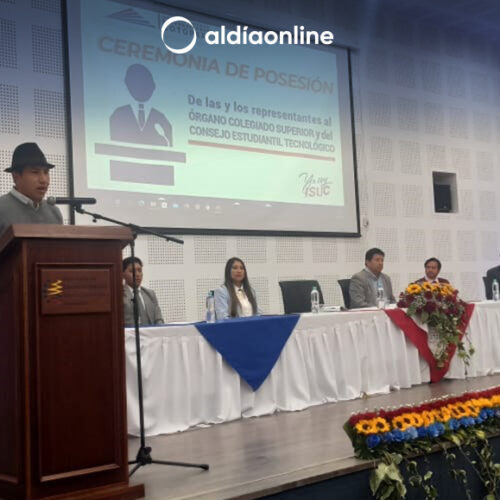 POSESIÓN DE REPRESENTANTES ESTUDIANTILES Y DOCENTES DEL INSTITUTO SUPERIOR UNIVERSITARIO COTOPAXI