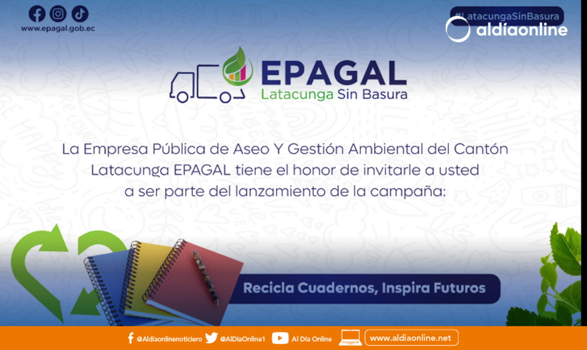 EPAGAL PRESENTÓ LA CAMPAÑA  “RECICLA CUADERNOS, INSPIRA FUTUROS” (VIDEO)