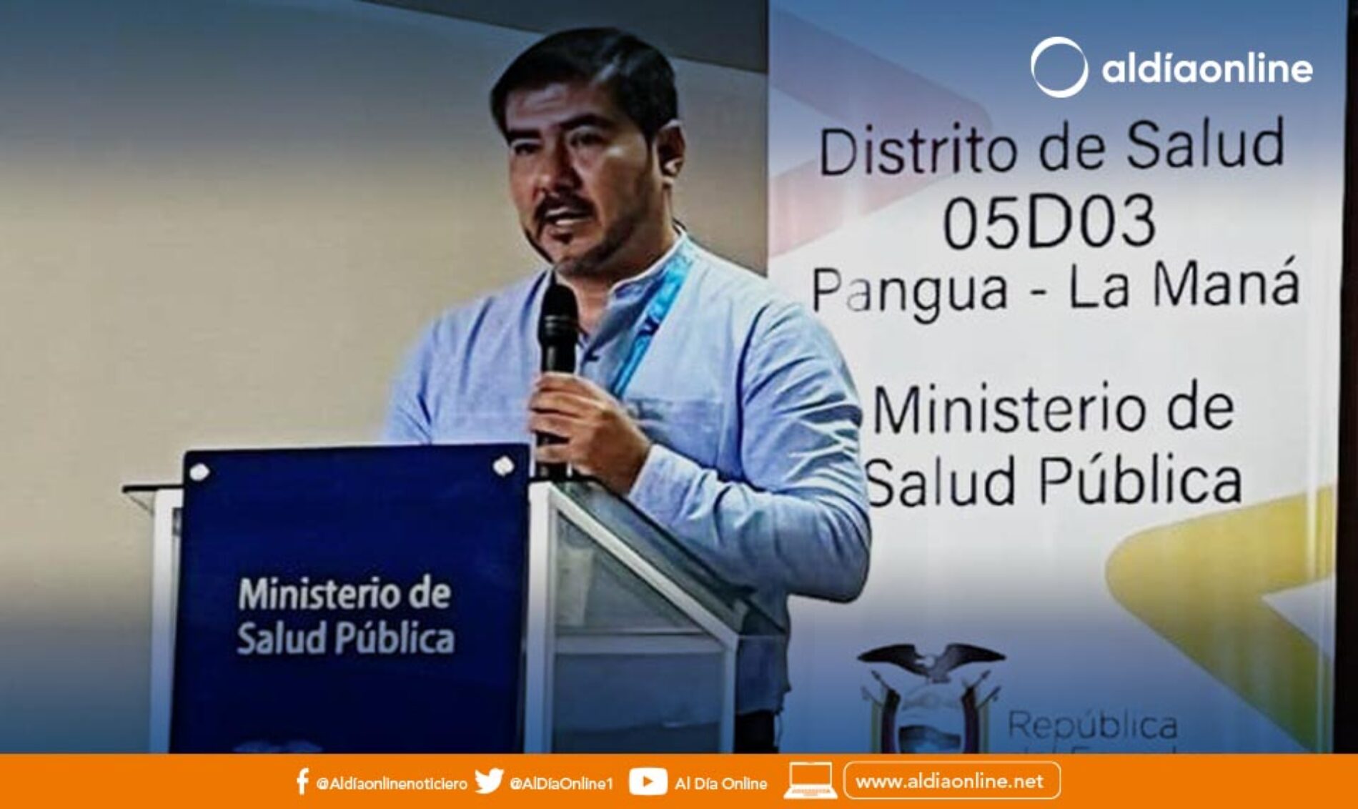 CRISTIAN FABIAN MOREIRA PICO, ASUME LA DIRECCIÓN DISTRITAL DE SALUD DE PANGUA LA MANÁ