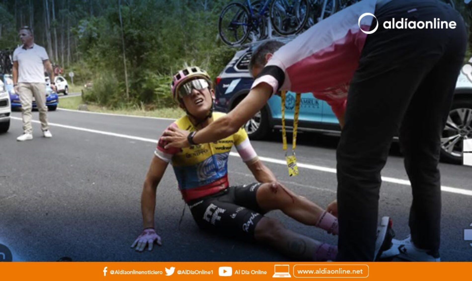 RICHARD CARAPAZ SE DESPIDE DEL TOUR DE FRANCIA.