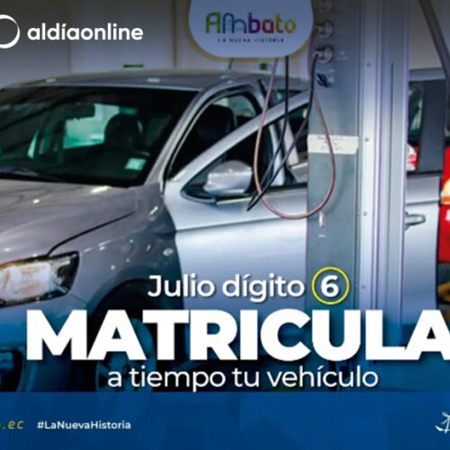 EN JULIO, MATRICULA TU VEHÍCULO A TIEMPO