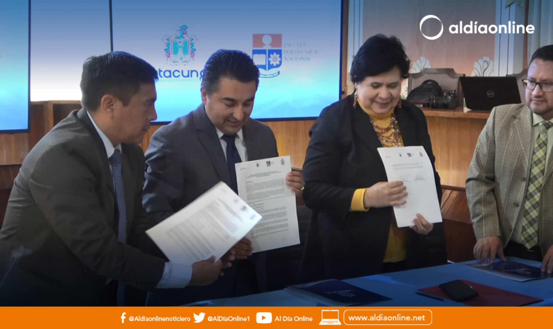 MUNICIPIO FIRMA CONVENIO DE COOPERACIÓN INTERINSTITUCIONAL CON LA ESCUELA POLITÉCNICA NACIONAL.(VIDEO)