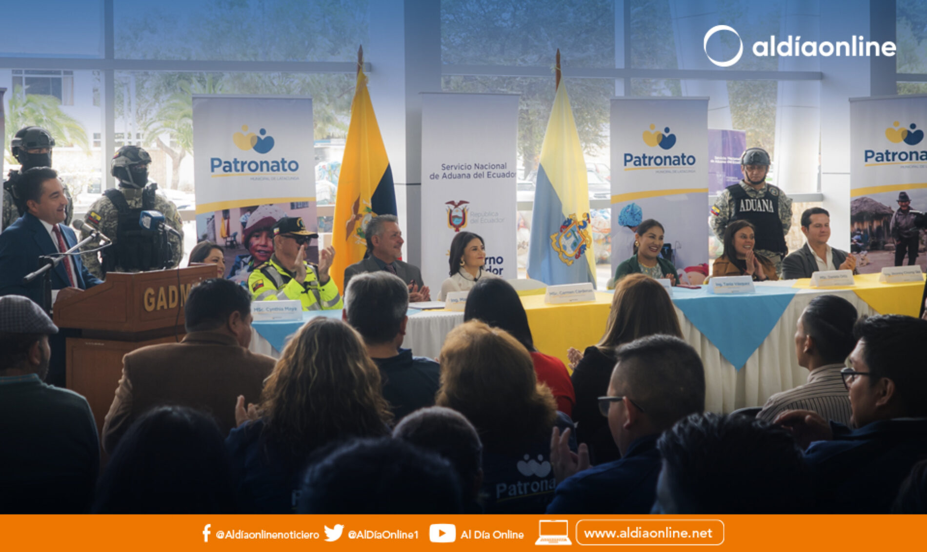 ADUANA DEL ECUADOR ADJUDICA MERCANCÍA A PATRONATO MUNICIPAL DE LATACUNGA