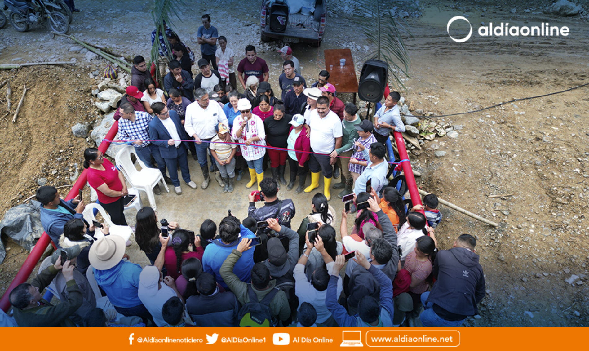 INAUGURACIÓN DEL PUENTE SOBRE EL RÍO YANAYACU EN LA PARROQUIA RAMÓN CAMPAÑA