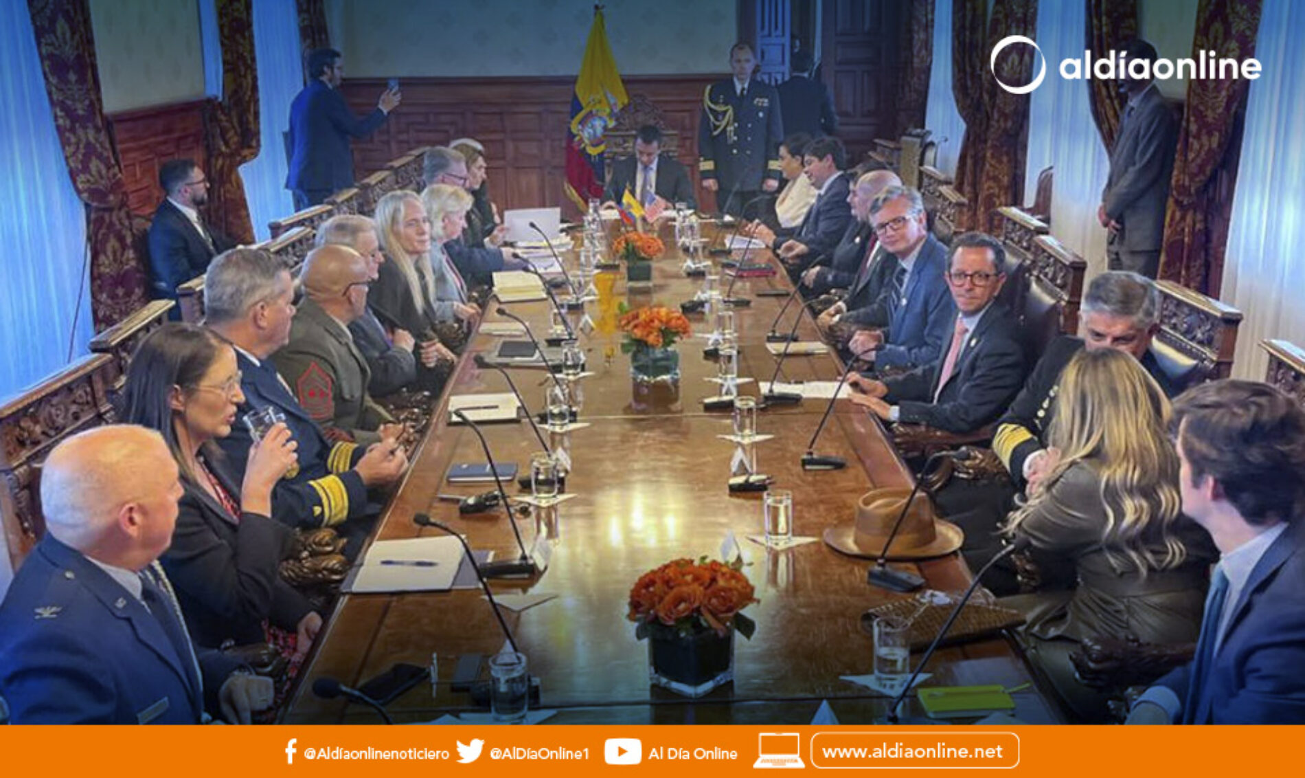 NOBOA RECIBE A DELEGACIÓN DE EE.UU. PARA ABORDAR COOPERACIÓN ANTE CONFLICTO ARMADO INTERNO