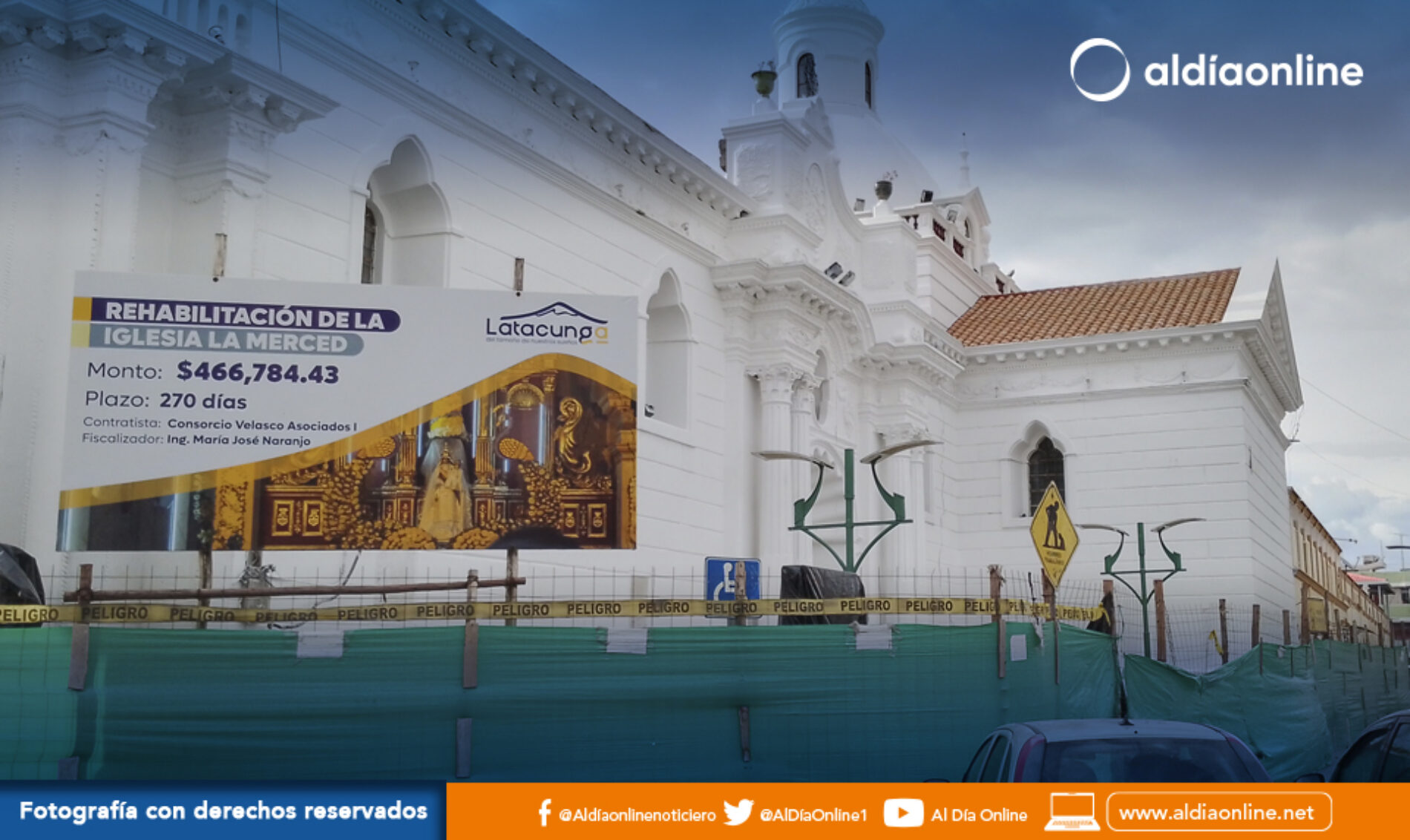 TRABAJOS EN LA  NAVE CENTRAL DEL IGLESIA LA MERCED, SE ENCUENTRA PARALIZADOS (VIDEO)