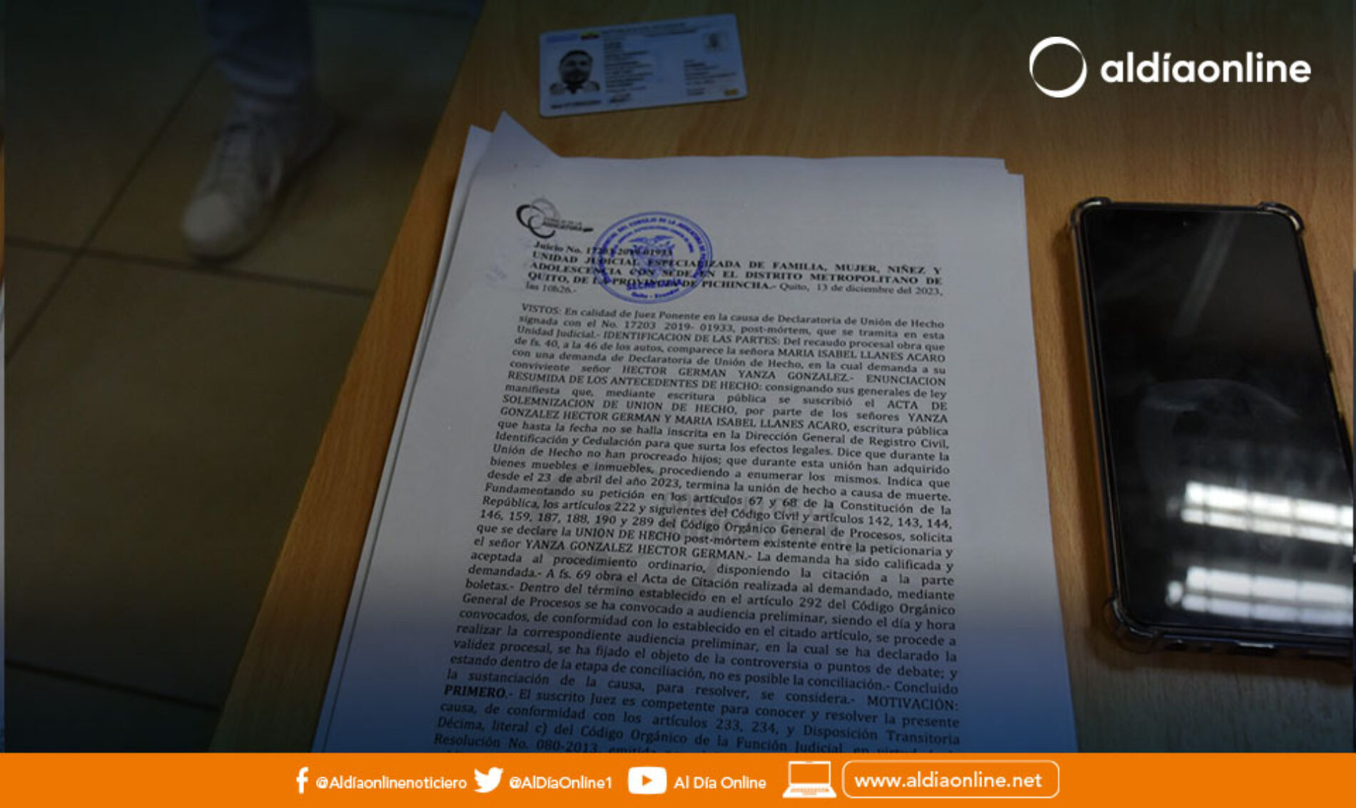 ¿A CUÁNTOS AÑOS PODRÍA SER CONDENADO EL HOMBRE QUE INTENTÓ INSCRIBIR UNIÓN DE HECHO POST MORTEM EN EL REGISTRO CIVIL?