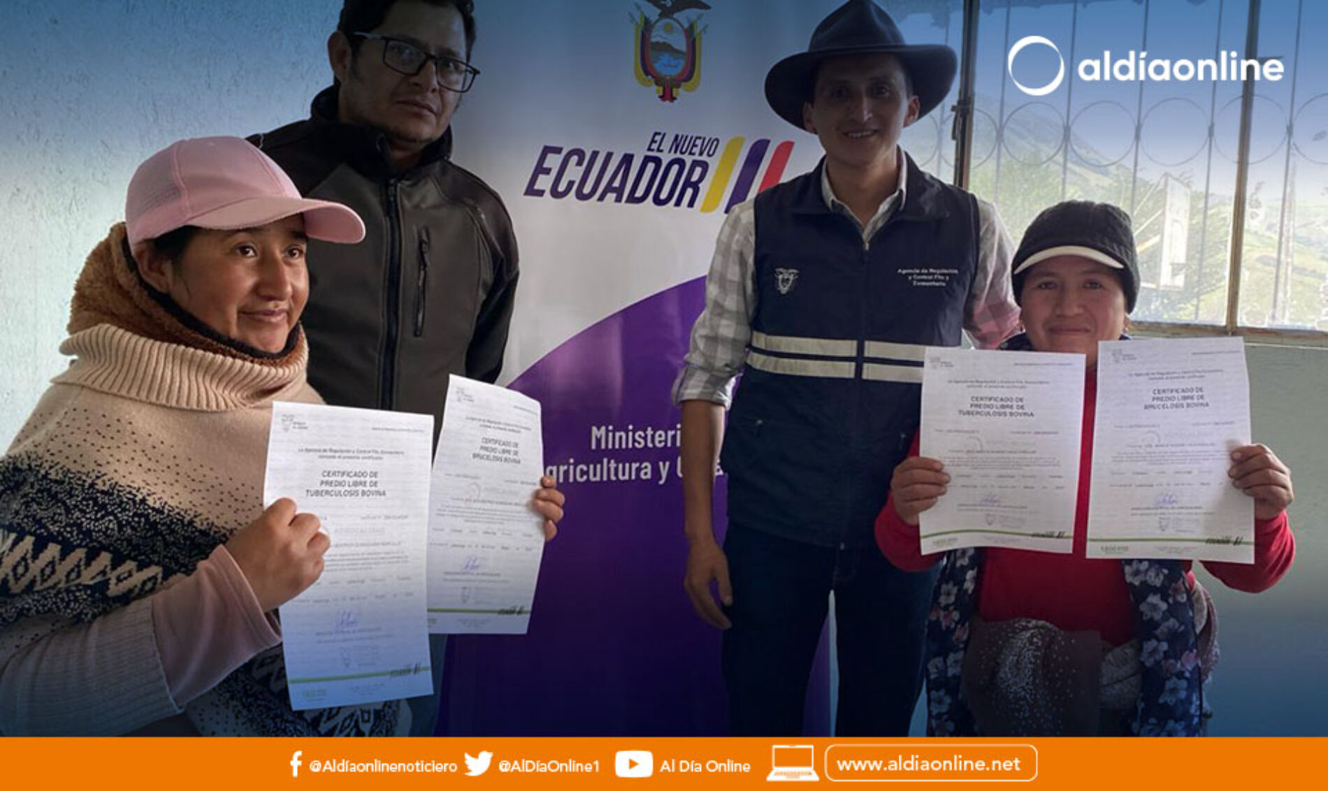 51 PREDIOS DE LA COMUNIDAD SAN JOSÉ, LIBRES DE BRUCELOSIS Y TUBERCULOSIS BOVINA