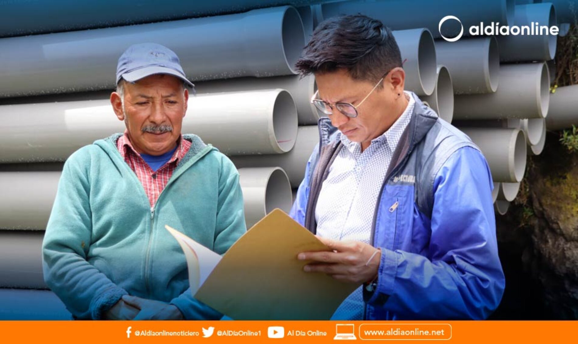 PREFECTURA ENTREGA MATERIAL PARA EL MEJORAMIENTO DE CANALES DE RIEGO EN EL CANTÓN SALCEDO.