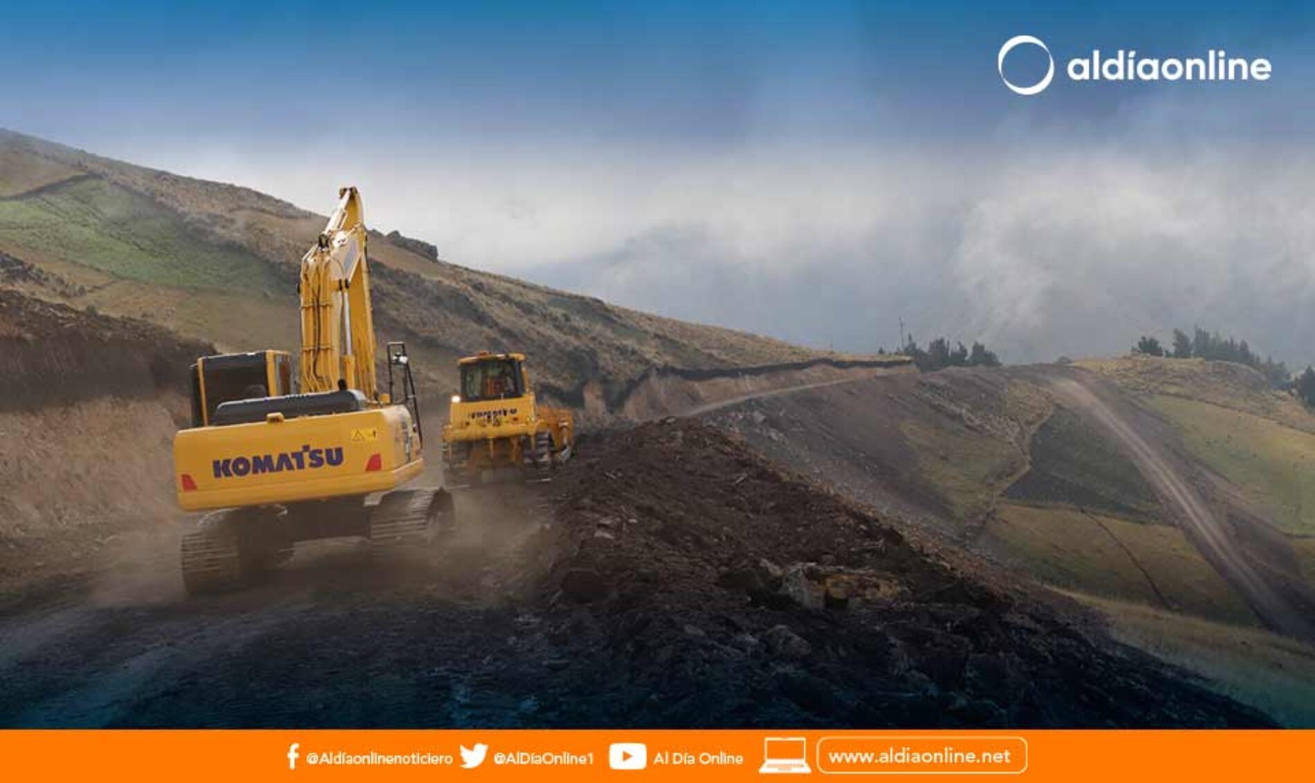 PREFECTURAS DE COTOPAXI Y TUNGURAHUA AVANZAN EN LA APERTURA DE LA VÍA AMBATO – EL CORAZÓN