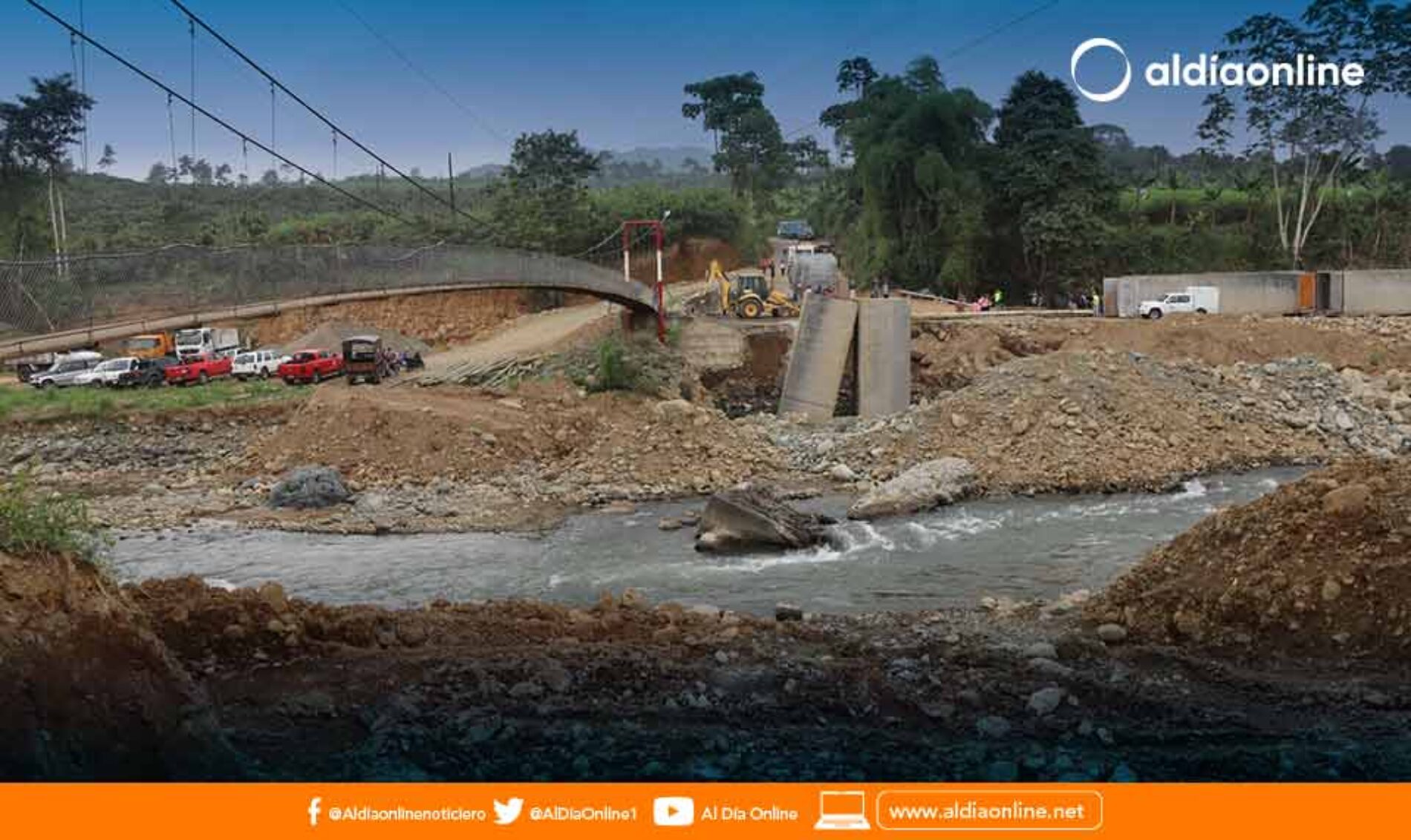 PREFECTURA DE COTOPAXI, TRASLADÓ PUENTE BAILEY AL SECTOR ESTERO HONDO Y COLOCARÁ SOBRE RÍO CALOPE (VIDEO)