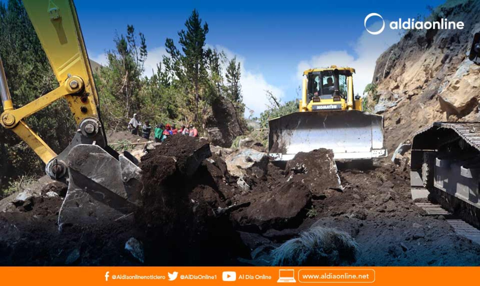PREFECTURAS DE COTOPAXI Y TUNGURAHUA AVANZAN EN LA APERTURA DE LA VÍA AMBATO – EL CORAZÓN