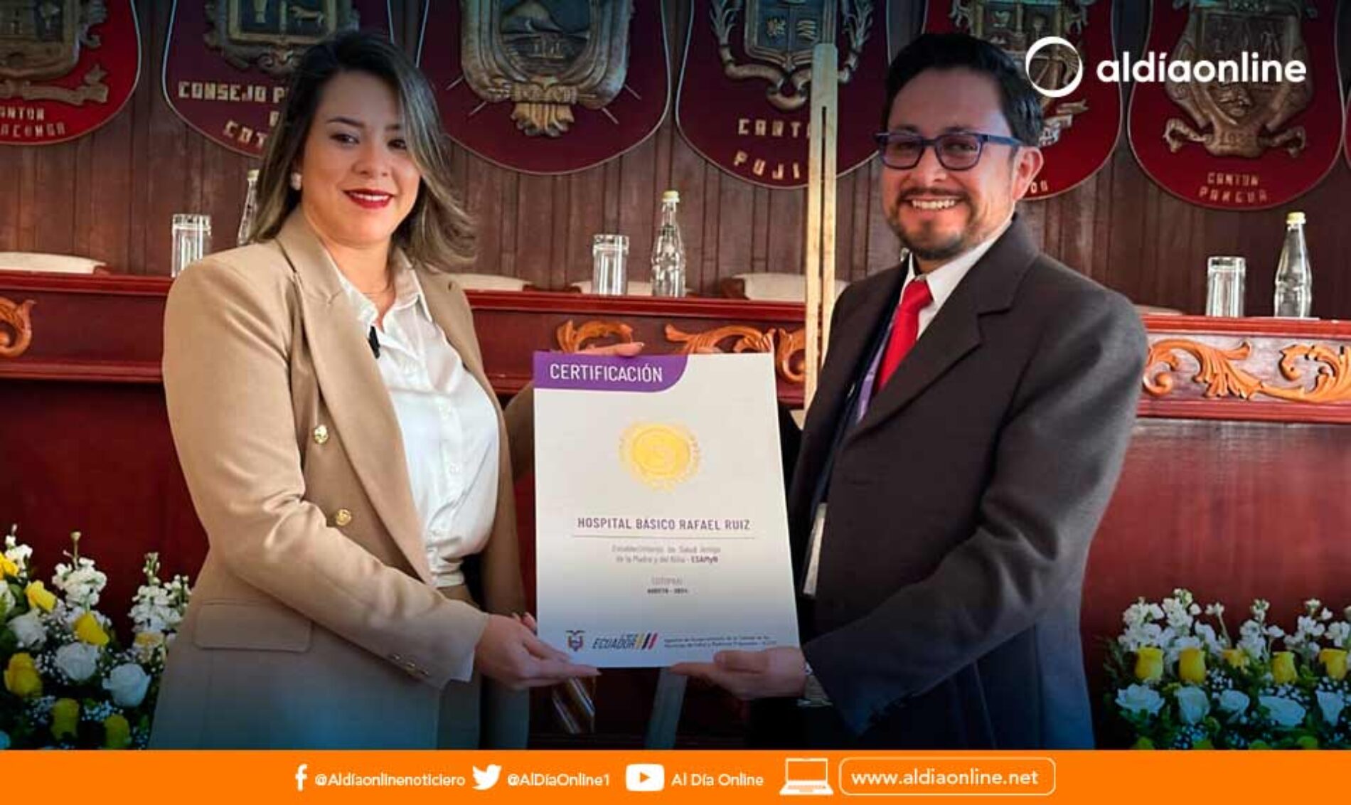 HOSPITAL BÁSICO RAFAEL RUIZ DE PUJILÍ RECIBIÓ CERTIFICACIÓN ESAMYN