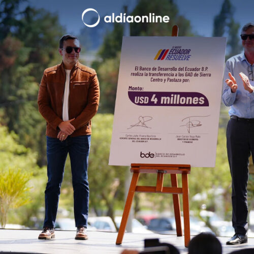 GOBIERNO ENTREGA PRIMER APORTE DE FONDOS FINGAD POR USD 4 MILLONES EN LA SIERRA CENTRO-PASTAZA