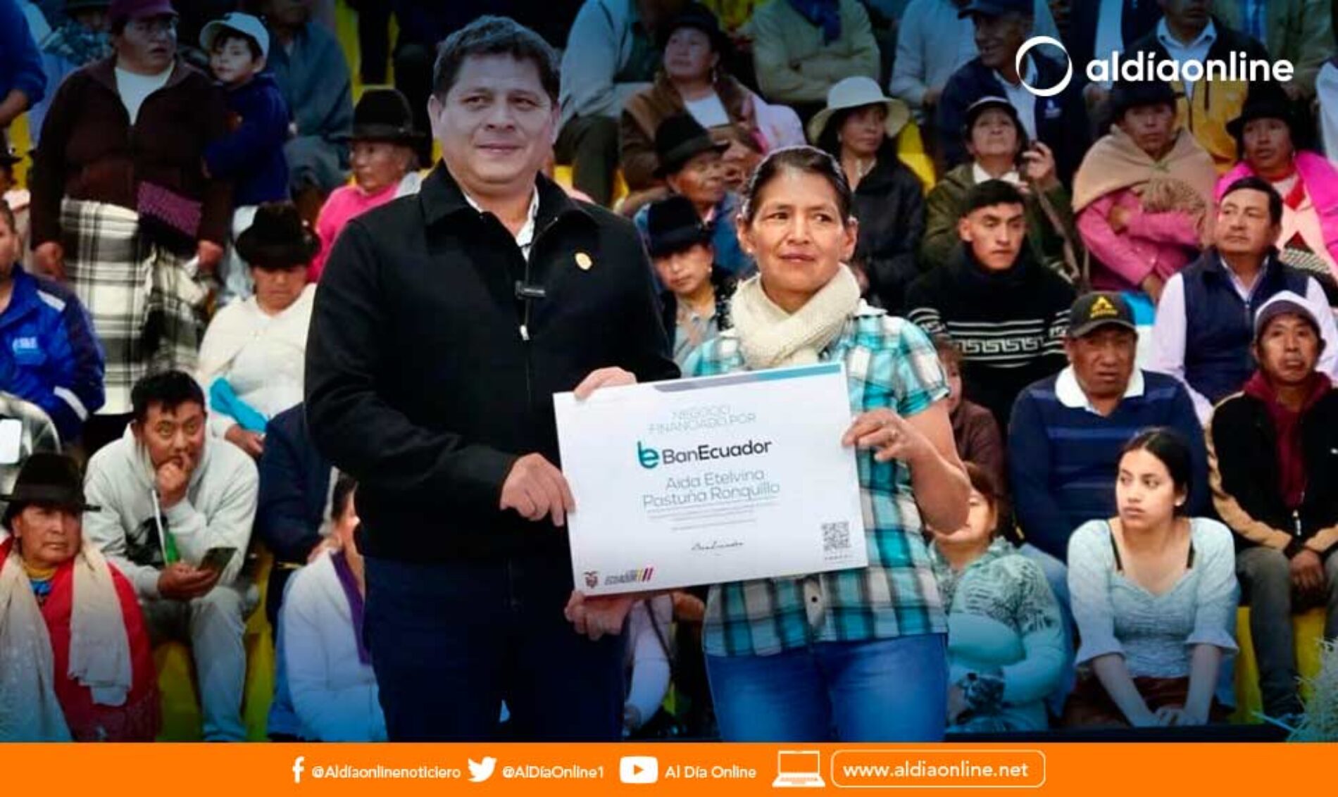 PRESIDENTE DANIEL NOBOA Y MINISTRO DANILO PALACIOS CONSTATAN BENEFICIOS QUE RECIBEN PRODUCTORES DE LA SIERRA CENTRO