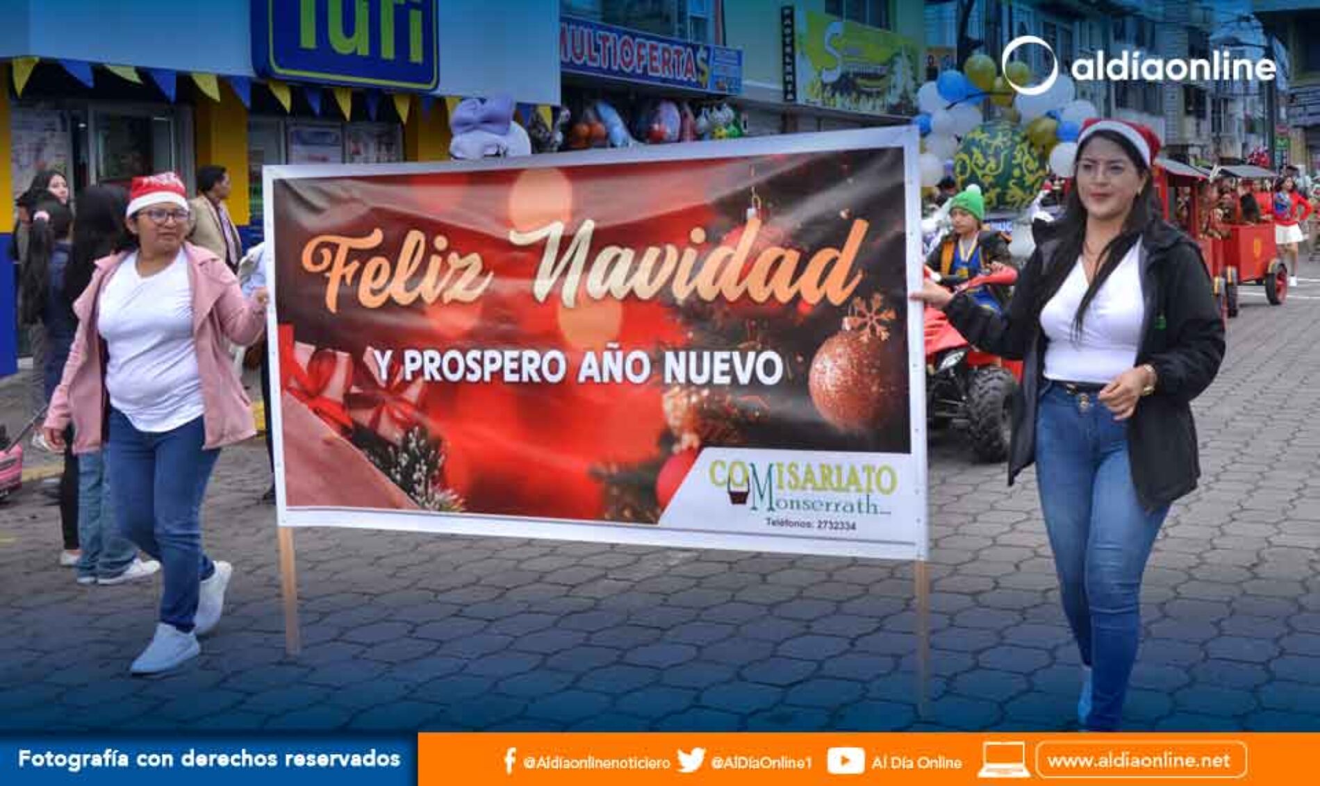 SAQUISILÍ VIVIÓ EL DESFILE “DULCE NAVIDAD” ORGANIZADO POR LA MUNICIPALIDAD (VIDEO)