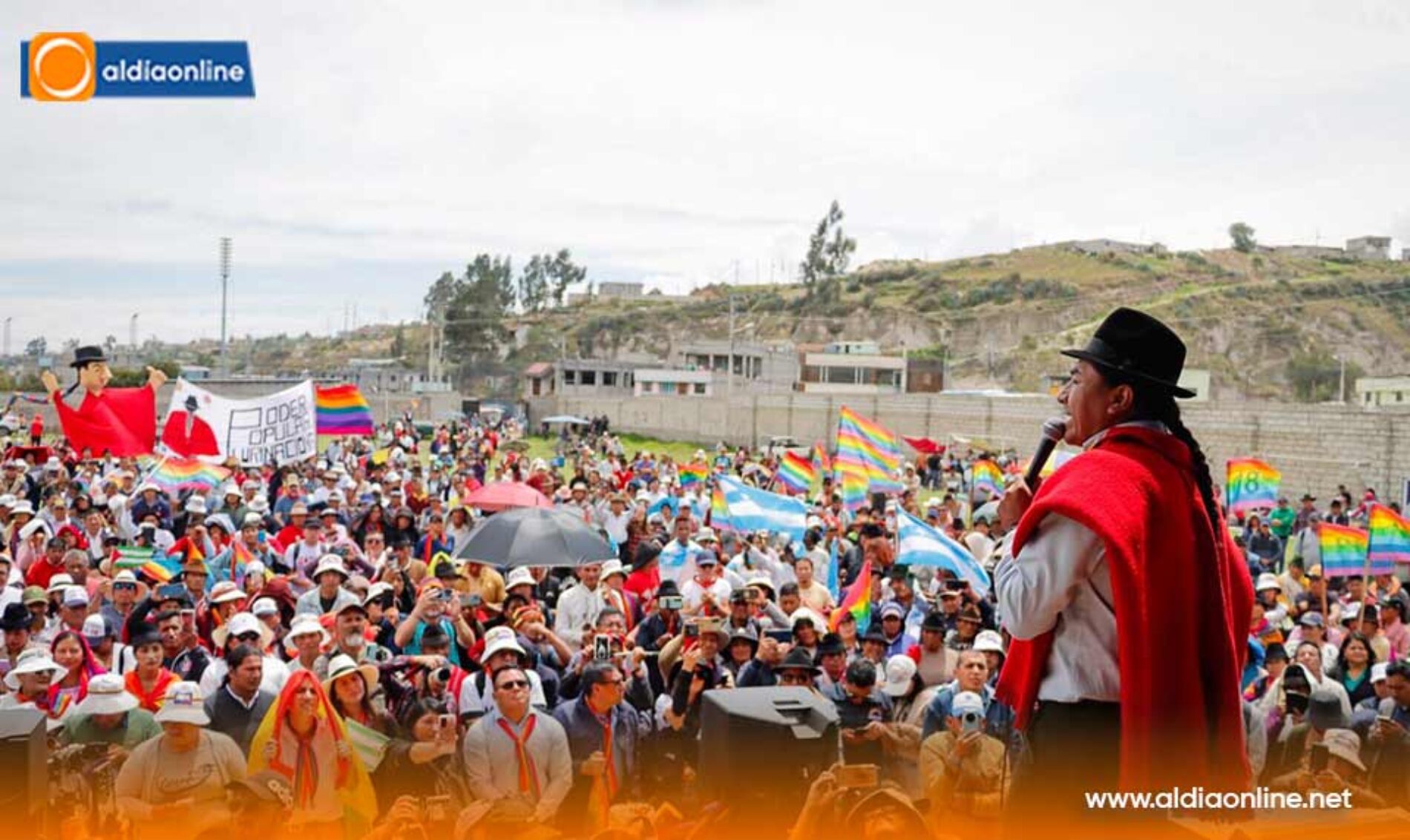LEÓNIDAS IZA LANZA SU CAMPAÑA PRESIDENCIAL CON UN MULTITUDINARIO EVENTO EN LATACUNGA