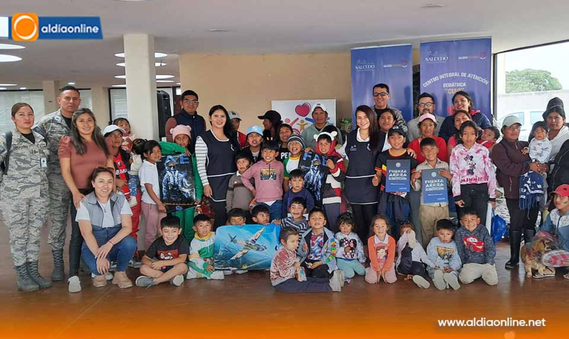 LA FAE RINDIÓ HOMENAJE A NIÑOS DE ESCASOS RECURSOS ECONÓMICOS DEL CANTÓN SALCEDO