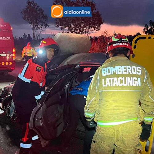 ACCIDENTE DE TRÁNSITO EN VÍA LATACUNGA-PUJILÍ DEJA CINCO HERIDOS