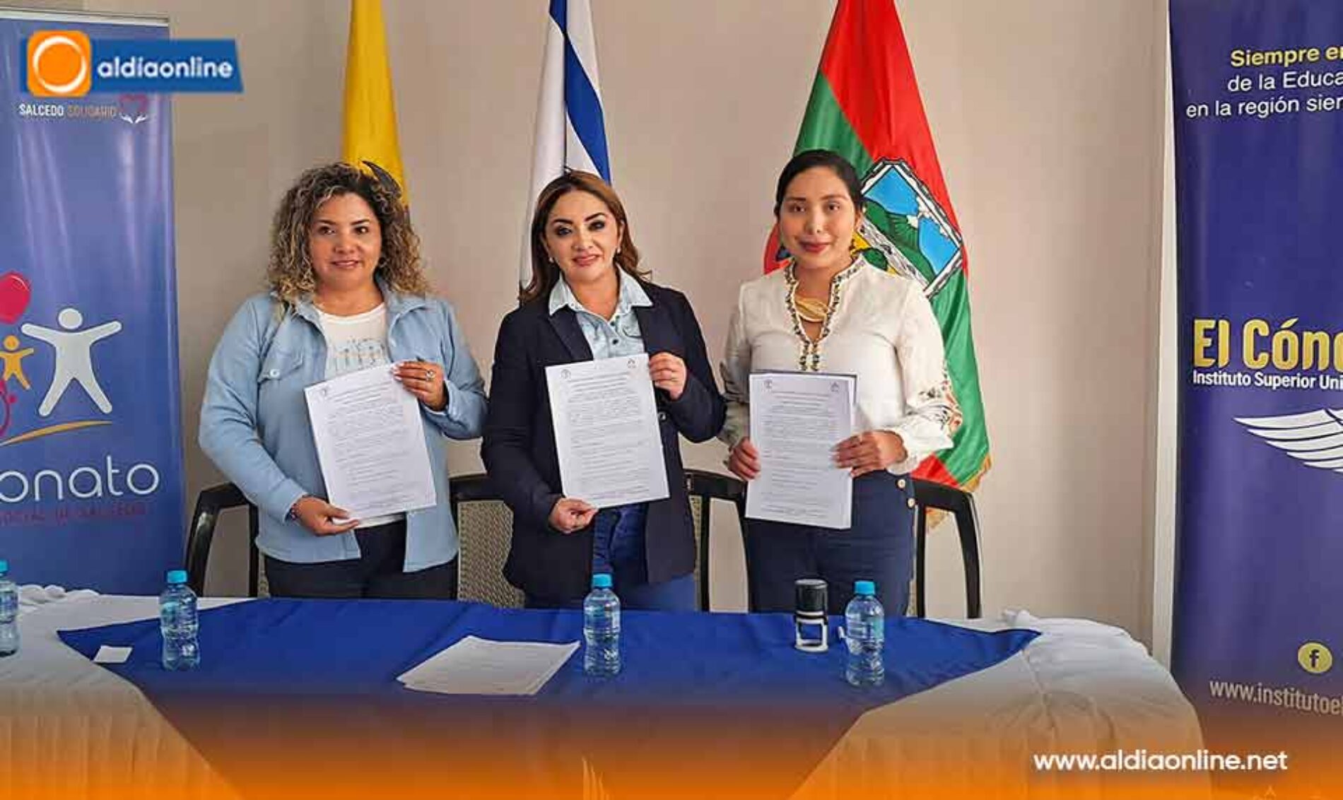 PATRONATO DE SALCEDO FIRMÓ CONVENIO INTERINSTITUCIONAL CON EL INSTITUTO UNIVERSITARIO EL CÓNDOR