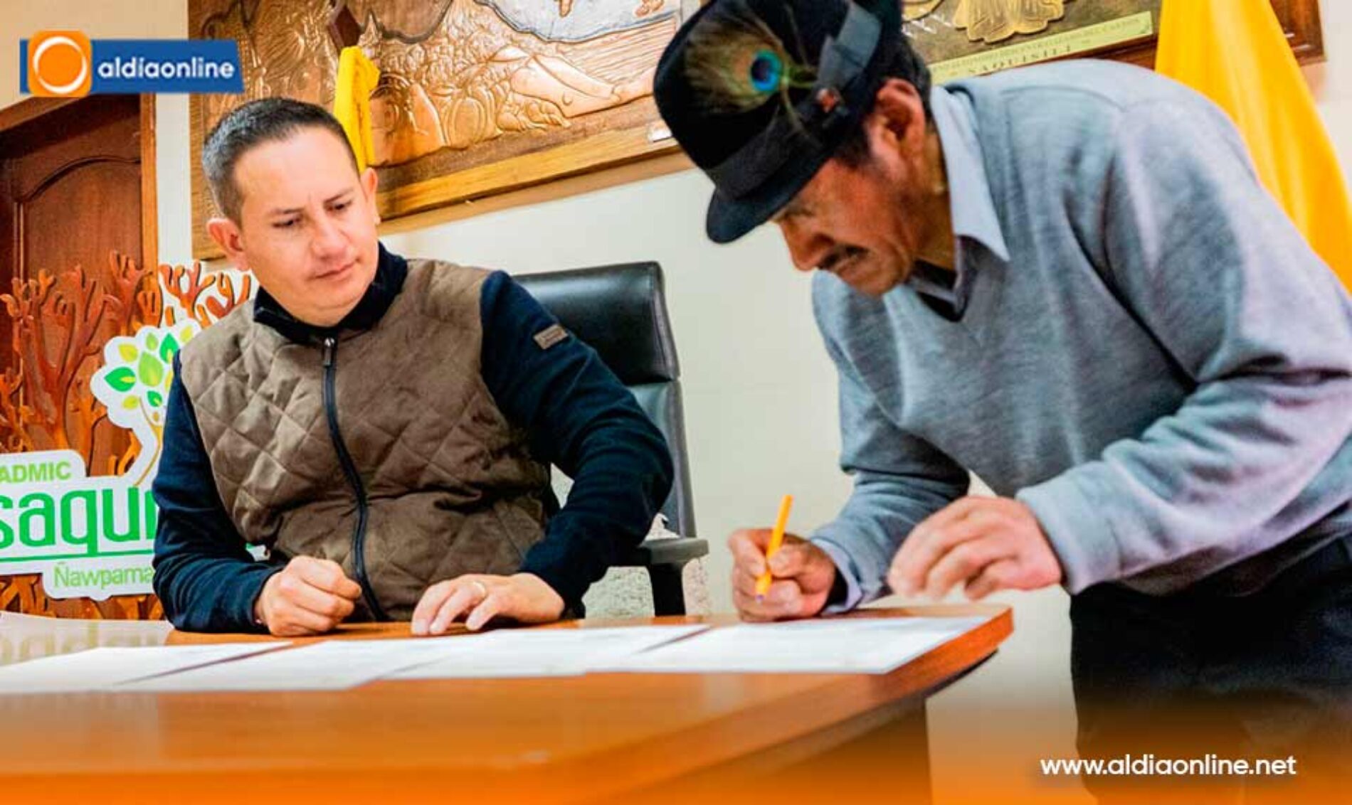 MUNICIPIO DE SAQUISILÍ Y COMUNIDAD LLAMAHUASI FIRMAN CONVENIO PARA MEJORAR SISTEMA DE AGUA POTABLE