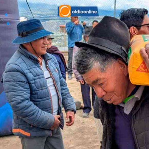 SAN IGNACIO RECIBE MATERIALES PARA CULMINAR SU BAR COMUNITARIO DE MANOS DEL GAD. SALCEDO