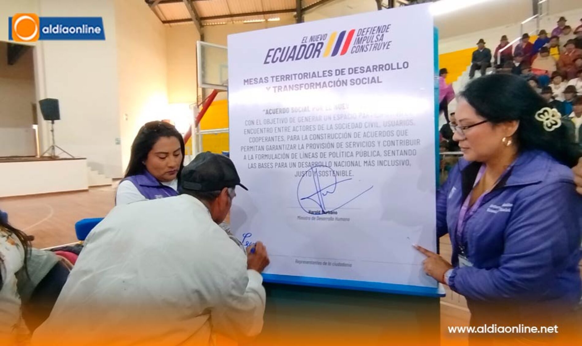 MINISTRO HAROLD BURBANO FIRMÓ CARTA COMPROMISO “ACUERDO SOCIAL POR EL NUEVO ECUADOR” EN PUJILÍ Y SAQUISILÍ (VIDEOS).