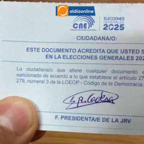 CNE EMITE CERTIFICADOS DE VOTACIÓN DEFINITIVOS DE LAS ELECCIONES GENERALES 2025 DESDE ESTE 04 DE AGOSTO