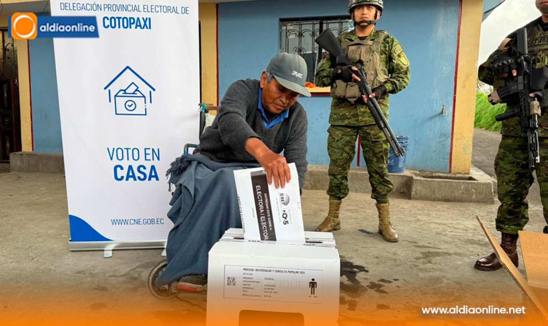 CNE COTOPAXI DESARROLLÓ CON ÉXITO EL PROCESO DE VOTO EN CASA