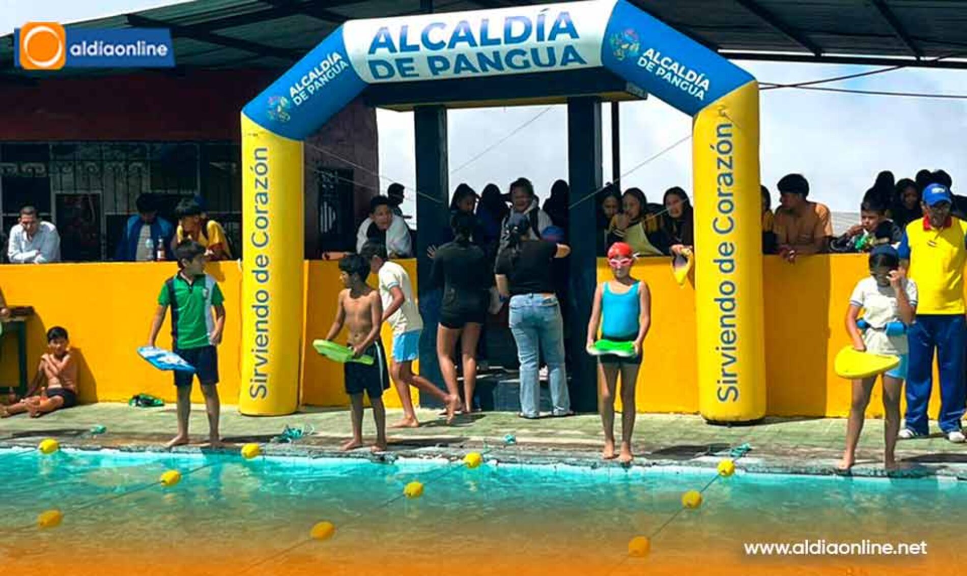 ALCALDÍA DE PANGUA IMPULSA EL DEPORTE CON CONCURSO INTERCOLEGIAL DE NATACIÓN EN EL CORAZÓN