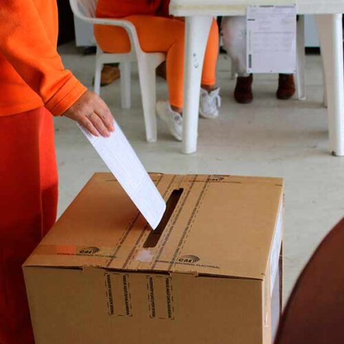 DELEGACIÓN PROVINCIAL ELECTORAL DE COTOPAXI PREPARA EL VOTO DE LAS PERSONAS PRIVADAS DE LIBERTAD