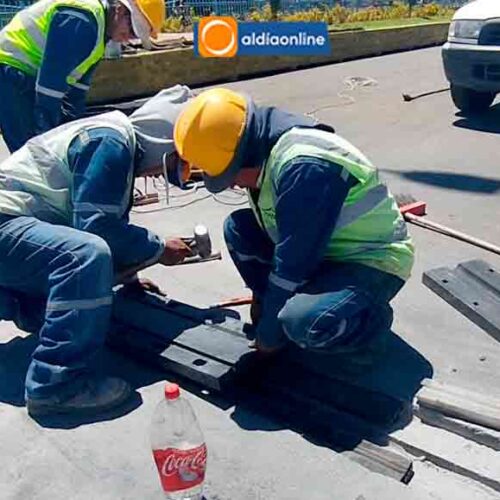 CIERRE DE VÍA EN EL PUENTE CINCO DE JUNIO POR CAMBIO DE JUNTAS DE NEOPRENO