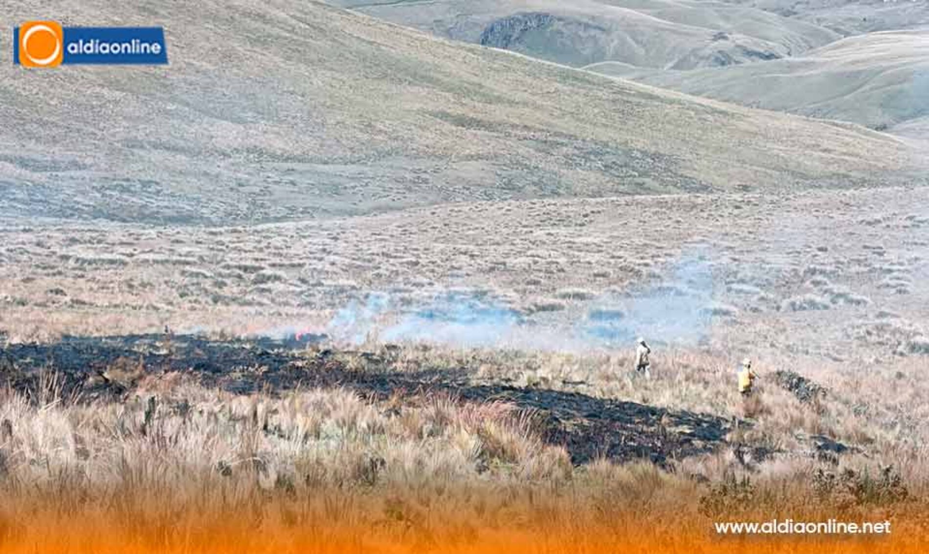 BOMBEROS DE LATACUNGA CONTROLAN INCENDIO FORESTAL EN SALAYAMBO
