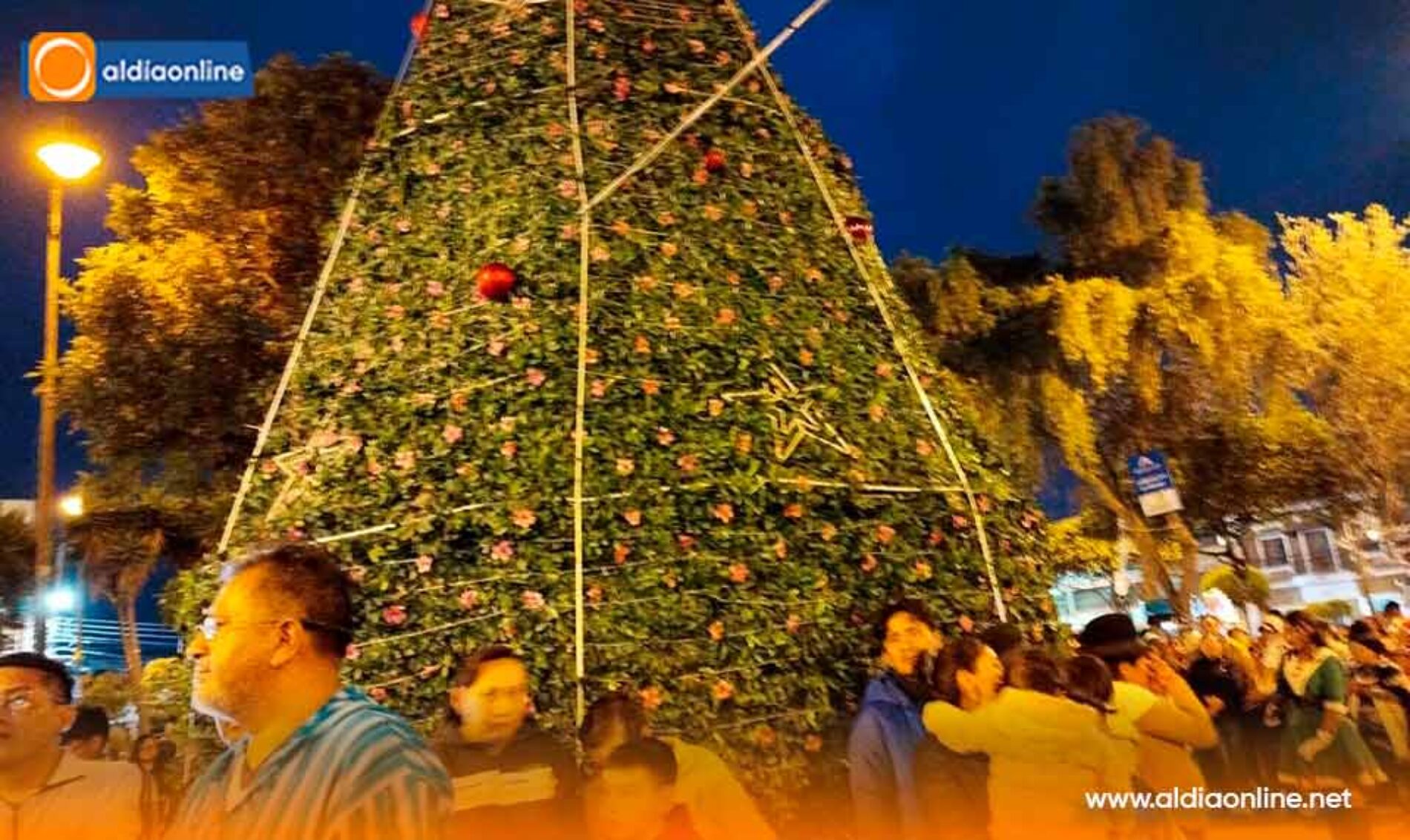 SAQUISILÍ ENCENDIÓ LA MAGIA DE LA NAVIDAD CON UN EMOTIVO ACTO EN EL PARQUE CENTRAL
