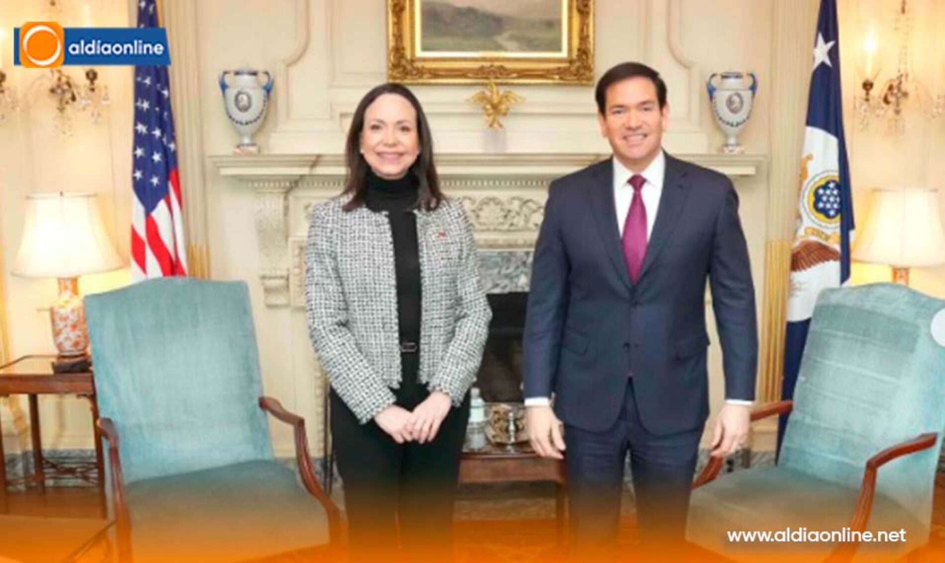 “TENEMOS EL APOYO, LA TRANSICIÓN ESTÁ EN MARCHA”, ASEGURA MACHADO TRAS REUNIÓN CON MARCO RUBIO