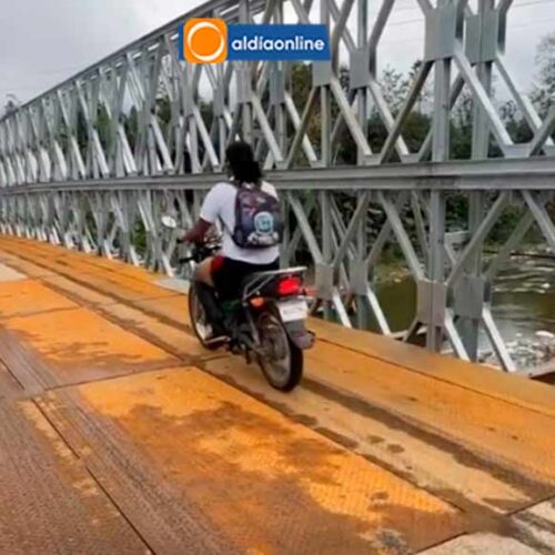 CULMINAN TRABAJOS DEL PUENTE SOBRE EL RÍO CALOPE EN EL SECTOR LA ENVIDIA