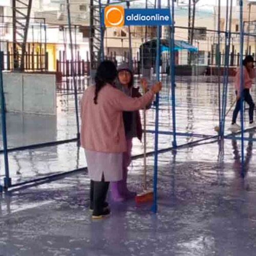 CON MINGA, PRODUCTORAS AGROECOLÓGICAS RECUPERAN LA PLAZA MARIO MOGOLLÓN  EN BARRIO LA LAGUNA