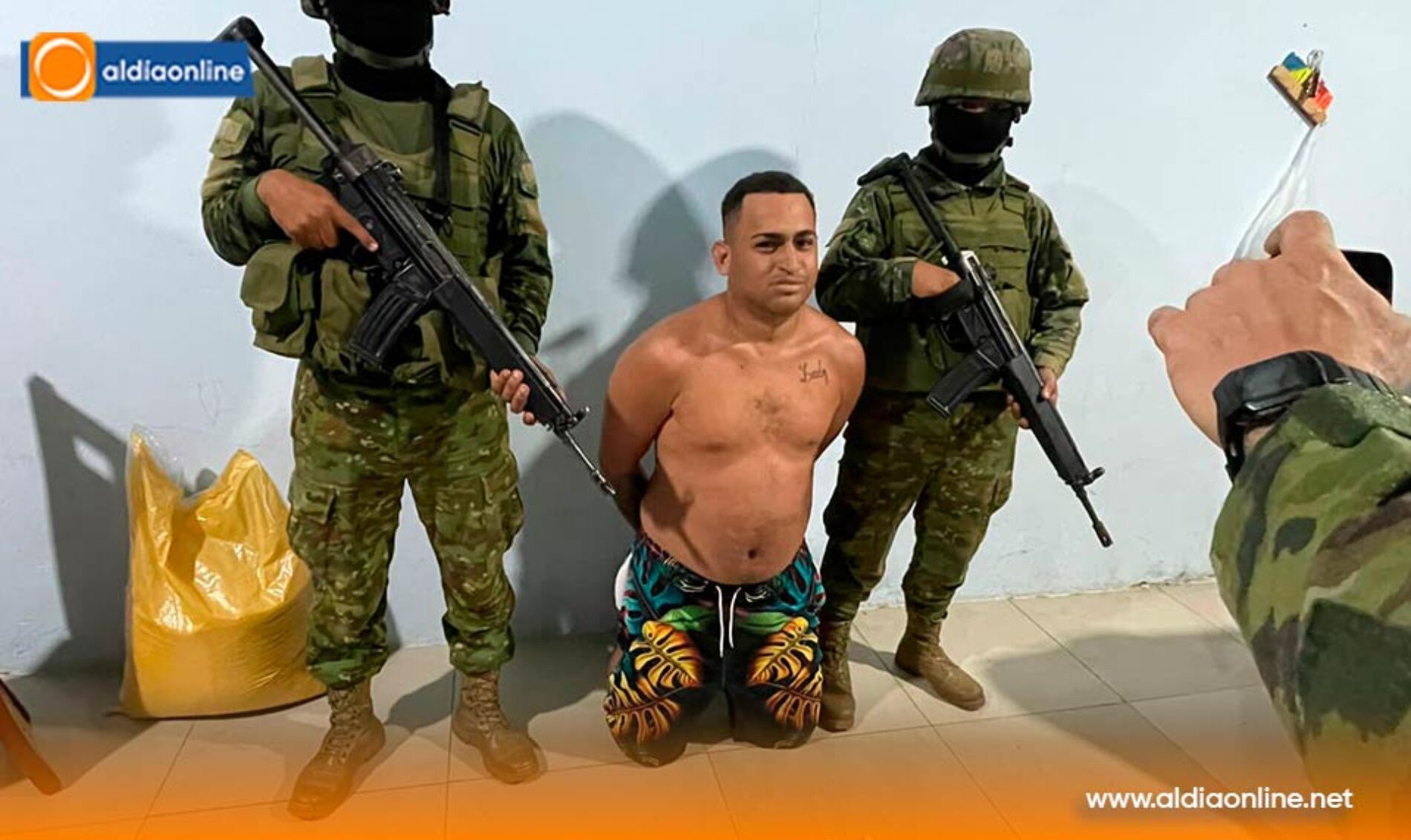 EJÉRCITO ECUATORIANO CAPTURA A ALIAS “GUATUSO” CABECILLA DEL GDO “LOS LOBOS” EN QUEVEDO 
